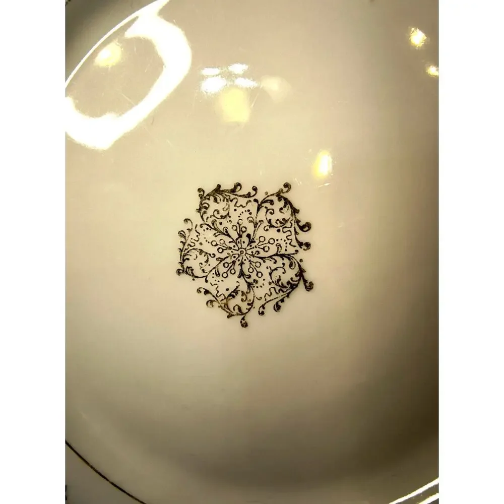 1908.  Porcelain Bread or Dessert Plate Imperial Crown China Austria Bawo Dotter